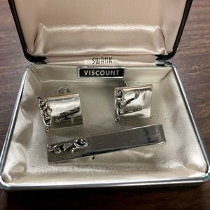 Cuff Links and tie clip